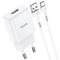 Сетевое ЗУ 1USB 2.1A HOCO N9, Especial, Type-C, белый