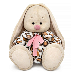 Мягкая игрушка Зайка Ми Большой в шубе с леопардовым принтом, 34 см (SidL-674)