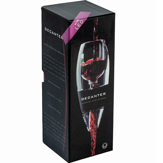 Аэратор для вина Kitchen Joy Wine Aerator (KJ-VT01L) с подставкой + подcветка, черный