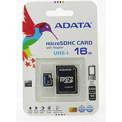 Micro SD 16Gb A-Data Class 10 Premier UHS-I 30Mb/s с адаптером SD