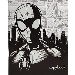 Тетрадь 48 листов в клетку, картонная обложка «Супергерой», «Человек-паук»