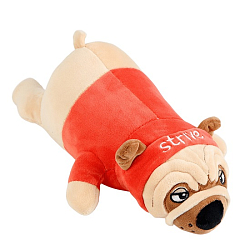 Мягкая игрушка «Мопс», 30 см, красный 9686341