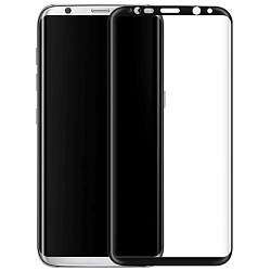 Противоударное стекло 5D NONAME для SAMSUNG Galaxy S8 Plus черное, полный клей, в коробке