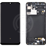 LCD дисплей для Samsung Galaxy A30s SM-A307 GH82-21190A в рамке (черный)