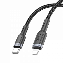 Кабель Lightning <--> Type-C  1.2м HOCO U117 Grand, чёрный