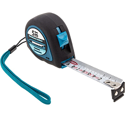 Рулетка 5м х 25мм GROSS "Ergonomisch", 5 м x 25 мм, магнитный обрезиненный зацеп// 31103