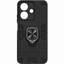 Задняя накладка ZIBELINO Armor Case для Realme Note 60 4G/Note 60x 4G с кольцом-держателем (черный)