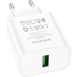 Сетевое ЗУ 1USB 2.1A BOFOFONE BA72A, белый, QC3.0