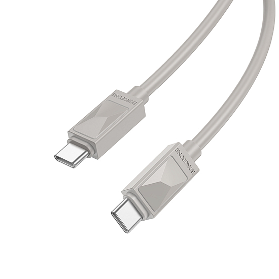 Кабель Type-C <--> Type-C  1.0м BOROFONE BX109 Joy, серый, PD60Вт