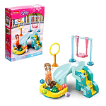 Конструктор SLUBAN Розовая мечта: «Площадка для дрессировки», 90 деталей