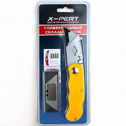 Нож для гипсокартона складной X-PERT 18 мм + набор лезвий блистер, DK-818