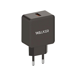 Сетевое ЗУ 1USB 2.4A WALKER WH-25 черное, QC 3.0