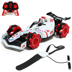 Машина радиоуправляемая «Формула», работает от аккумулятора, эффект дыма, свет,белый 9893539