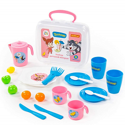 Набор посуды ПОЛЕСЬЕ "Простоквашино" 21 элемент