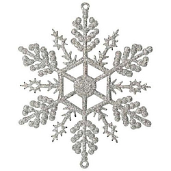 Набор елочных украшений Волшебная страна Снежинки (6шт), размер: 10см, цвет: серебро арт.005634