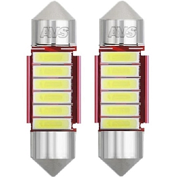 Лампа светодиодная AVS SV040 T11/белый/ (SV8,5) CANBUS 6 SMD 7020 31мм 12V., блистер 2 шт