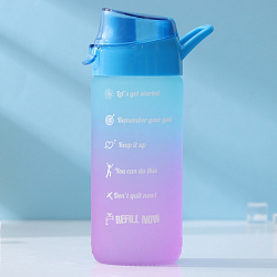 Бутылка для воды "Градиент" 500 мл, цвет голубой с фиолетовым   9533392