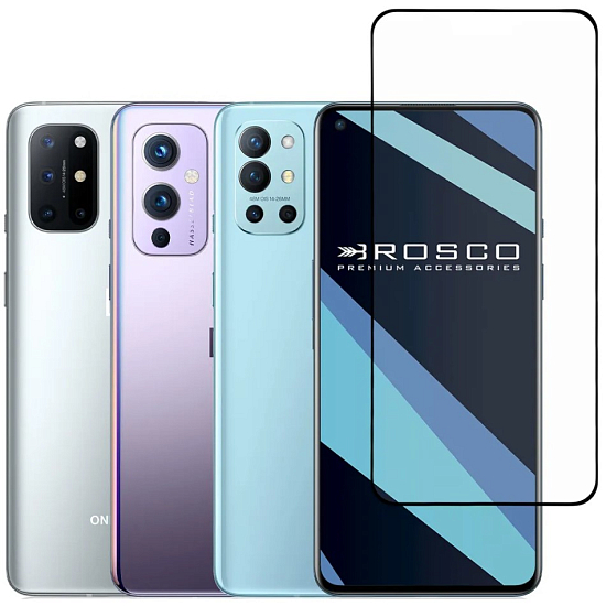 Противоударное стекло ROSCO для OnePlus 9 черный