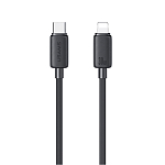 Кабель Ligtning <--> Type-C  3.0м USAMS US-SJ702 KY Series, черный, 30Вт