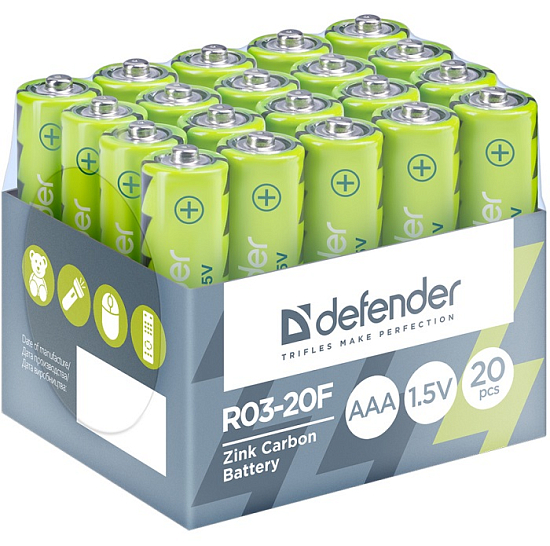 Элемент питания DEFENDER R03 20F (20/100), (арт.56006)