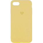 Силиконовый чехол STR Soft Touch для iPhone 6/6S с логотипом "Сердце" (желтый)