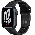 Часы Apple Watch Series 7 Nike+ GPS, 41 мм, (MKN43) Midnight/Black, Sport Band