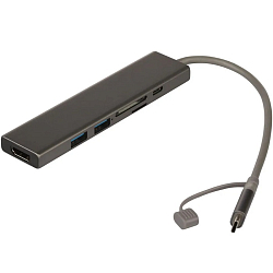 Док-станция QUMO Dock 7 (HB-0008) темно-серый