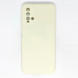 Задняя накладка SILICONE COVER Soft Matte для Xiaomi Redmi 9T молочный