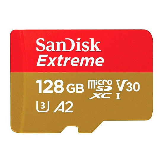 Micro SD 128Gb SanDisk Class 10 Extreme A2 UHS-I U3 (190/90 Mb/s) без адаптера