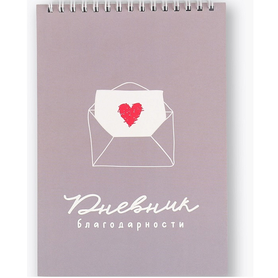 Дневник благодарности А5, 30 л «Серый»