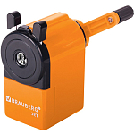 Точилка механическая BRAUBERG JET, металлический механизм, корпус оранжевый, 229567