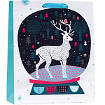Пакет ламинированный «Новогодний олень» 26 x 12 x 32 см