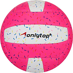 Мяч волейбольный ONLYTOP «Пончик», ПВХ, машинная сшивка, 18 панелей, размер 2