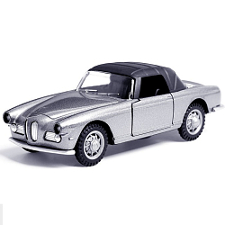 Машина металлическая «Ретро», 1:32, инерционная, открываются двери, цвет серый 10292551