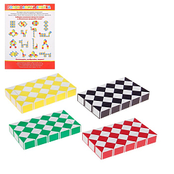 Змейка на резинке, большая, 60 элементов, цвета МИКС