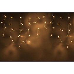 Гирлянда уличная "Бахрома" 3 х 0.6 м, свечение теплое белое, TEAMPROF