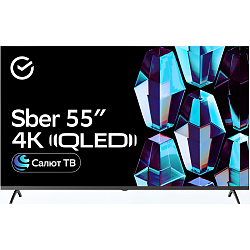 Телевизор Sber SDX-55UQ5235, 55", QLED, титан