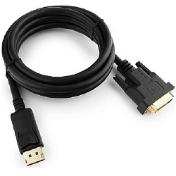 Кабель DisplayPort <--< DVI  1.8м CABLEXPERT CC-DPM-DVIM-6, черный, экран