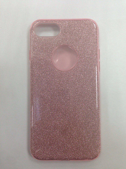 Силиконовый чехол REMAX RM-1611 для iPhone 7/8 глянцевый, розовое золото, блестящий (Glitter Creaive Case)