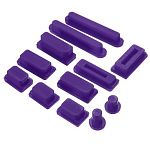 Набор заглушек для Macbook, фиолетовые (13шт)