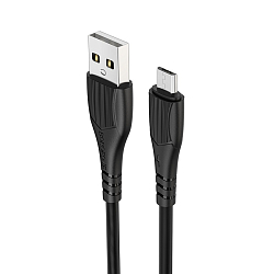 Кабель USB <--> microUSB  1.0м BOROFONE BX37 Wieldy чёрный