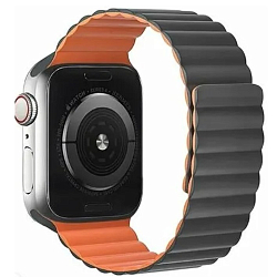 Силиконовый ремешок HOCO WA07 Flexible для APPLE Watch 42/44/45/49mm, серый, оранжевый