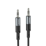 Кабель Jack 3.5 <--> Jack 3.5  1.0м HOCO UPA23 серый