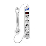 Сетевой удлинитель  3.0м POWER CUBE 5 розеток (белый)