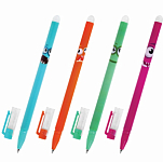 Ручка стираемая гелевая ЮНЛАНДИЯ Монстрики, корпус ассорти, СИНЯЯ, линия письма 0,35мм, 144242