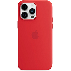 Силиконовый чехол SILICONE CASE MagsSafe для iPhone 14 Pro Max красный