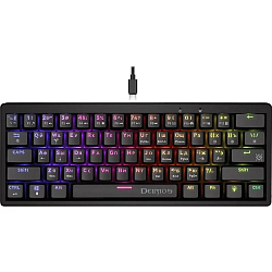 Клавиатура DEFENDER GK-303 RU, Deimos, RGB, 61кн,розов.свитчи,черн