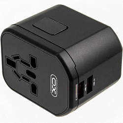 Сетевое ЗУ 2USB/Type-C WL13, черное, 20Вт, QC+PD