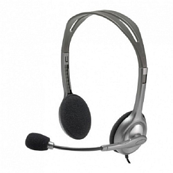 Наушники LOGITECH Stereo H110 серебристый