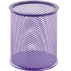 Подставка-органайзер BRAUBERG "Germanium", металлическая, кругл. основан, 100х89мм, фиолетов, 231981